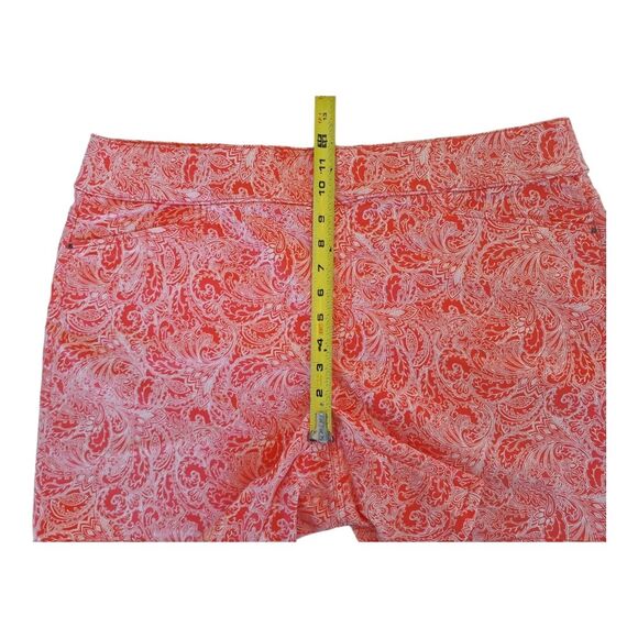 Intro Love the Fit Power Stretch Woman Sheri Short PullOn Coral Paisley 18W NWOT - Picture 7 of 9